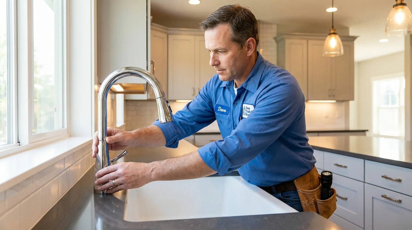 Kitchen faucet installation by Johns Plumbing LLC in Boyd