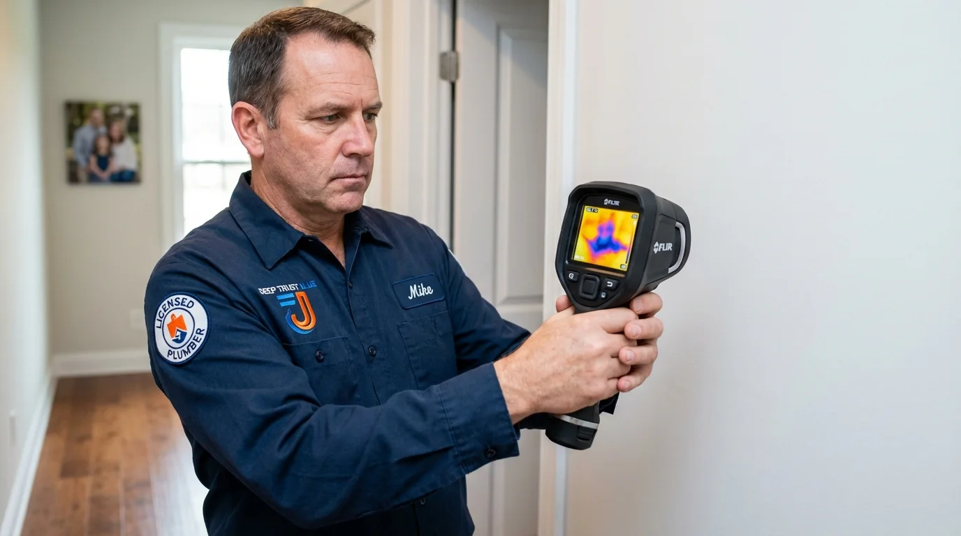 Thermal imaging leak detection by Johns Plumbing LLC in Boyd